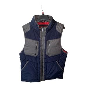 Jordan Craig Legacy Edition 1989 Vest navy/gray Full Zip Sleeveless Mens Large